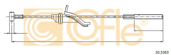 Трос, стояночная тормозная система COFLE 10.5363