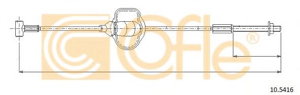 Трос, стояночная тормозная система COFLE 10.5416