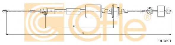 Трос, управление сцеплением COFLE 10.2891