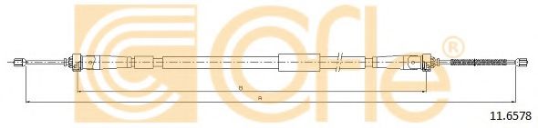 Трос, стояночная тормозная система COFLE 11.6578