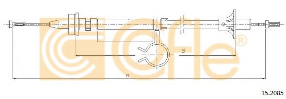 Трос, управление сцеплением COFLE 15.2085