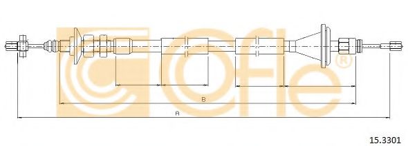 Трос, управление сцеплением COFLE 153301
