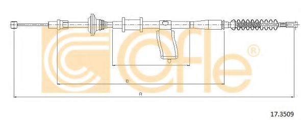 Трос, стояночная тормозная система COFLE 17.3509