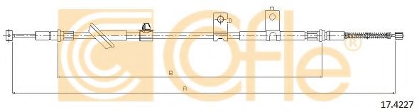 Трос, стояночная тормозная система COFLE 17.4227