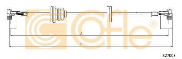 Тросик спидометра COFLE S27003