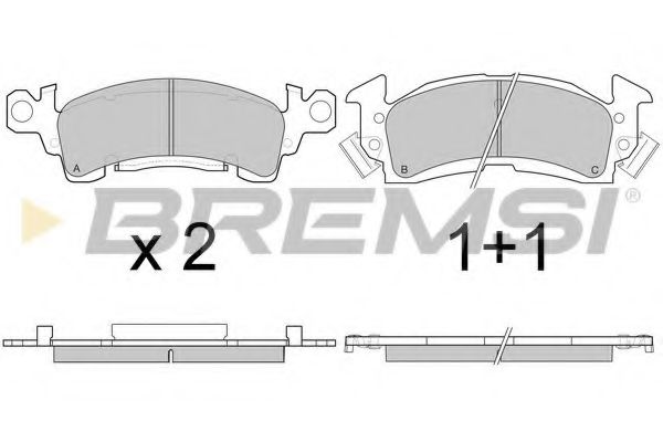 Комплект тормозных колодок, дисковый тормоз BREMSI 20215
