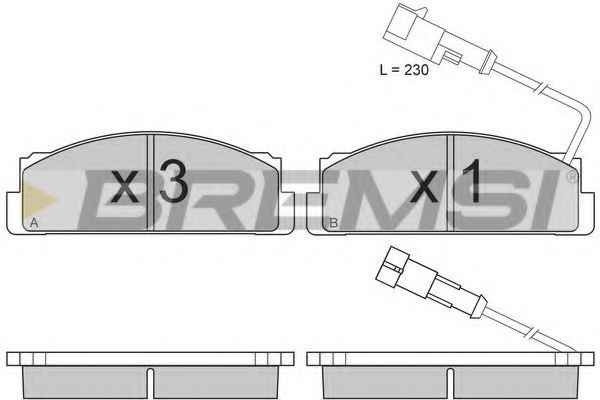Комплект тормозных колодок, дисковый тормоз BREMSI 20073