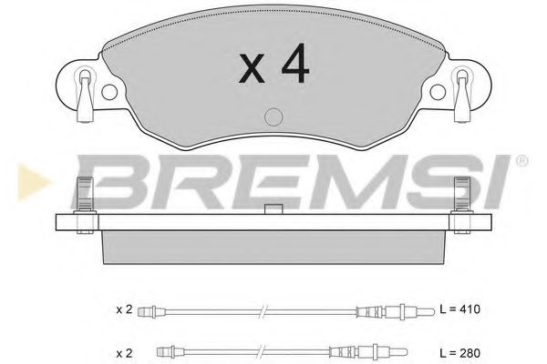 Комплект тормозных колодок, дисковый тормоз BREMSI BP2940