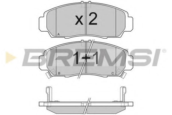 Комплект тормозных колодок, дисковый тормоз BREMSI BP3083