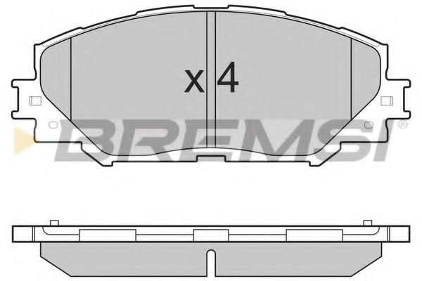 Комплект тормозных колодок, дисковый тормоз BREMSI BP3251