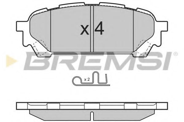 Комплект тормозных колодок, дисковый тормоз BREMSI BP3270