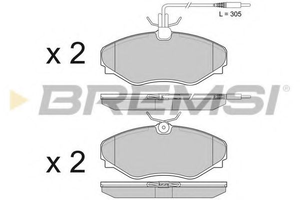 Комплект тормозных колодок, дисковый тормоз BREMSI BP3510