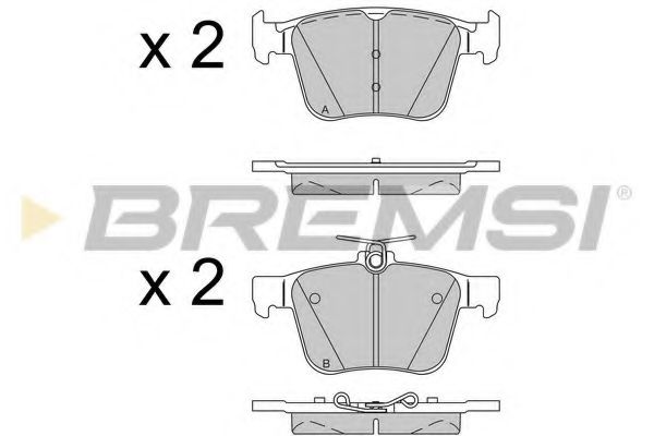 Комплект тормозных колодок, дисковый тормоз BREMSI BP3517