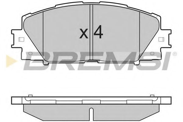 Комплект тормозных колодок, дисковый тормоз BREMSI BP3600