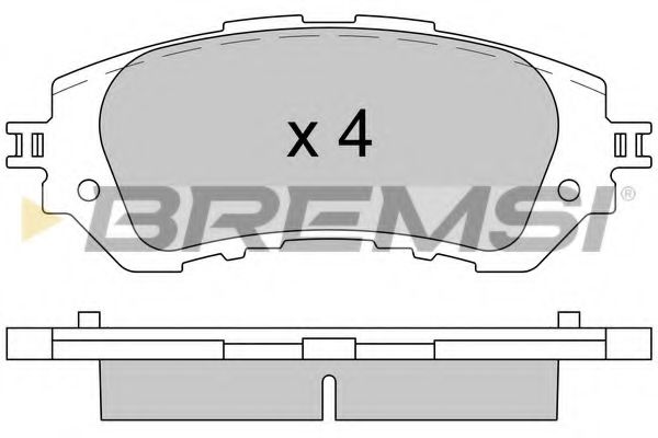 Комплект тормозных колодок, дисковый тормоз BREMSI BP3607