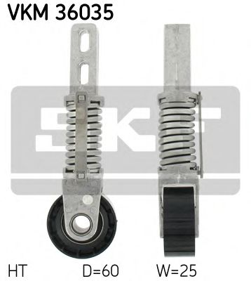 Натяжной ролик, поликлиновой  ремень SKF VKM 36035