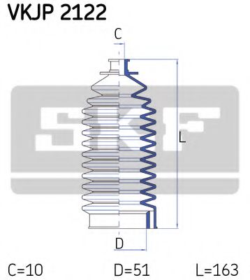 Комплект пылника, рулевое управление SKF VKJP 2122