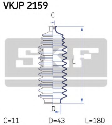 Комплект пылника, рулевое управление SKF VKJP 2159