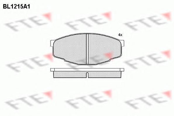 Комплект тормозных колодок, дисковый тормоз FTE BL1215A1