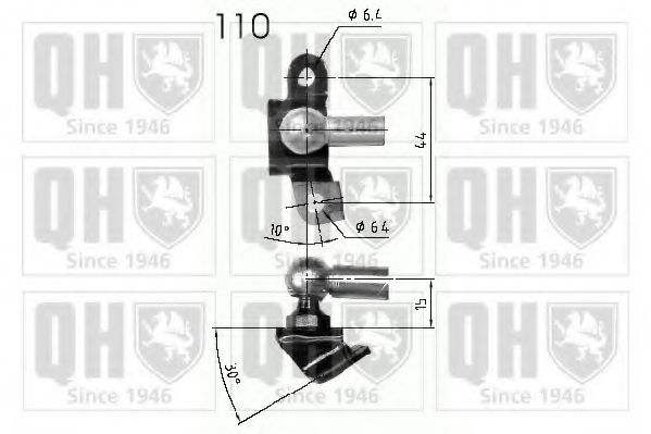Газовая пружина, крышка багажник QUINTON HAZELL QTS840242