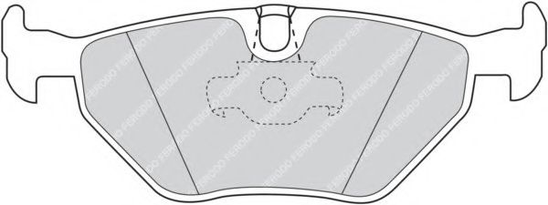 Комплект тормозных колодок, дисковый тормоз FERODO FDB1075