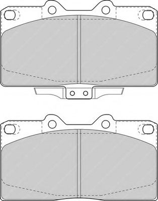Комплект тормозных колодок, дисковый тормоз FERODO FDB1448