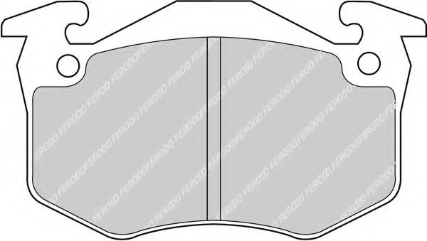 Комплект тормозных колодок, дисковый тормоз FERODO FDB881