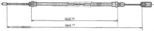 Трос, стояночная тормозная система FERODO FHB431209