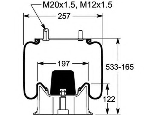 Кожух пневматической рессоры PE Automotive 084.276-51A