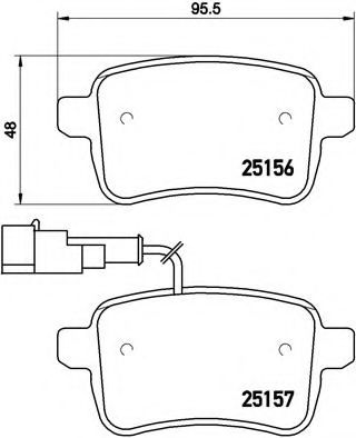 Комплект тормозных колодок, дисковый тормоз BREMBO P 23 133