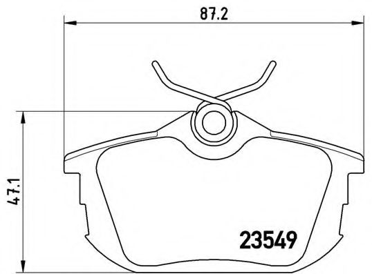 Комплект тормозных колодок, дисковый тормоз BREMBO P 54 023