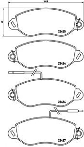 Комплект тормозных колодок, дисковый тормоз BREMBO P 56 042