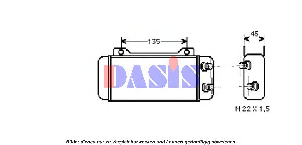 масляный радиатор, двигательное масло AKS DASIS 126230N