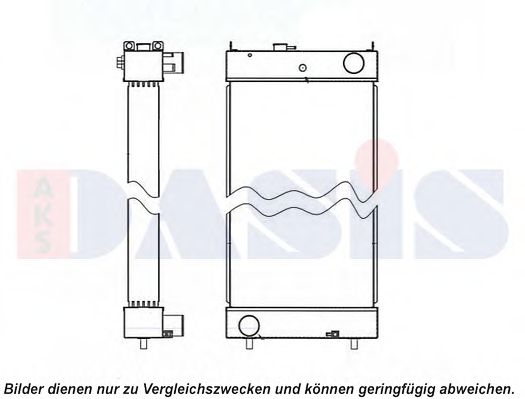 Радиатор, охлаждение двигателя AKS DASIS 450105N