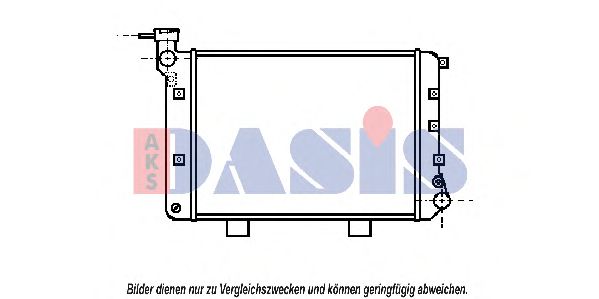 Радиатор, охлаждение двигателя AKS DASIS 490160N