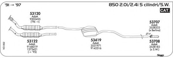 Система выпуска ОГ AKS DASIS SGVO052