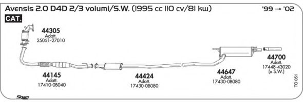 Система выпуска ОГ AKS DASIS SGTO051