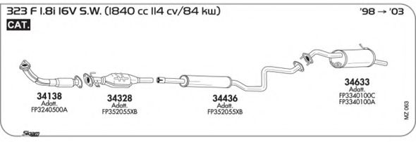 Система выпуска ОГ AKS DASIS SGMZ063