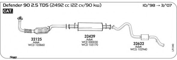 Система выпуска ОГ AKS DASIS SGLR040