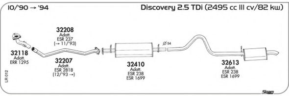 Система выпуска ОГ AKS DASIS SGLR012