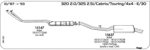Система выпуска ОГ AKS DASIS SGBM022