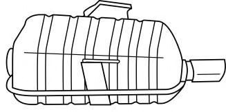 Глушитель выхлопных газов конечный AKS DASIS SG45664