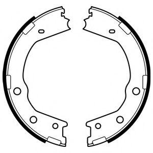 Комплект тормозных колодок, стояночная тормозная система DELPHI LS2067