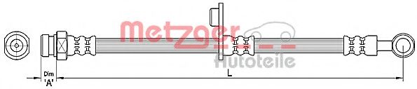 Тормозной шланг METZGER 4110265