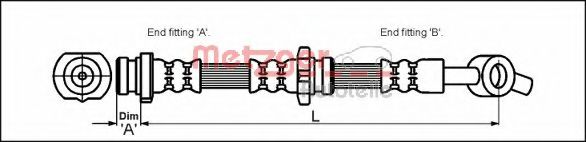 Тормозной шланг METZGER 4111986