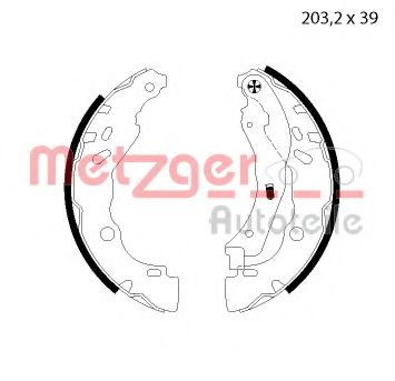 Комплект тормозных колодок METZGER MG 125