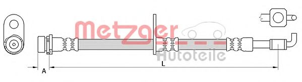 Тормозной шланг METZGER 4111040