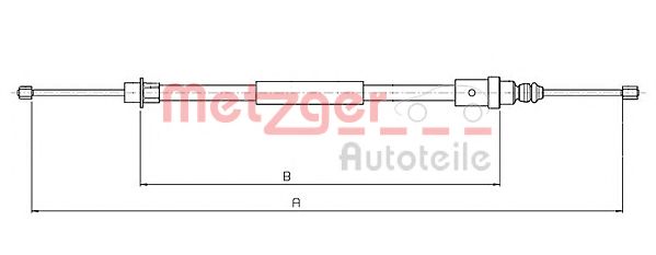 Трос, стояночная тормозная система METZGER 10.6215
