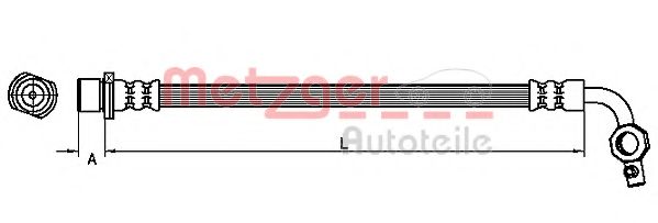 Тормозной шланг METZGER 4110100