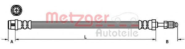 Тормозной шланг METZGER 4110120